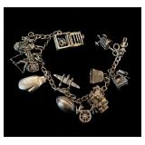 34.8g Heavy Sterling silver 925 charm bracelet