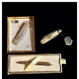 Lot of 2 knives 1/20 12k, 1/20 10k gold & pencil