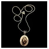 Sterling silver 925 pendant and necklace 8.6g