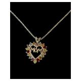 5g sterling silver 925 motherï¿½s heart necklace
