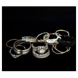 Large lot of rings size 8 to 9