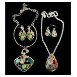 Lot of 2 FUN necklace earring sets 1 is Lia Sophia