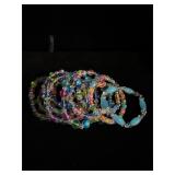 Lot of glass bead bracelets