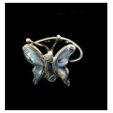 Sterling silver 925 adjustable butterfly ring 1.6g