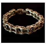 115.5g sterling silver 925 bike chain bracelet