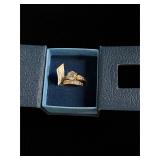 Ring set gold tone sz 5