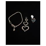 jewelry lot bracelet ring 7.5 pendant stainless