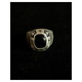 Sterling silver 925 menï¿½s ring  Onyx 18.9g sz 10.5