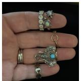 Lot of 6 adjustable rings