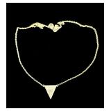 Sterling silver 925 dainty necklace gold tone 1.4g