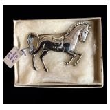 7g Sterling silver 925 Horse brooch