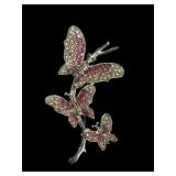Holiday Lane descending butterfly brooch