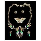 Lot of butterfly brooch, earrings, more