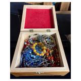 Jewelry box filled with bracelets