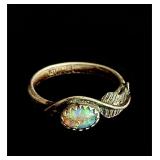 Sterling silver 925 opal ring sz 6 2.2g