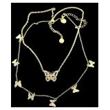 Lot of 2 butterfly necklaces, Carter club, Lovisa