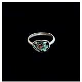 Sterling silver 925 turquoise ring sz 6 1.7g