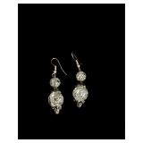 Gorgeous cracked glass earrings