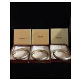 Lot of 3 silver plate bracelets, Bon Marchï¿½