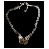 Beautiful Silver-tone butterfly necklace