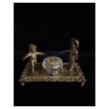 Art Novo style antique inkwell/ trinket jar