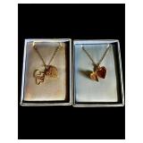 Lot of 2 1/20 12k gold fill necklaces lockets