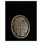 Sterling silver 925 Bolo clip southwestern 14.7 g