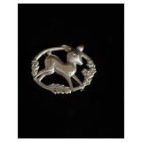 Sterling silver 925 deer brooch 4g