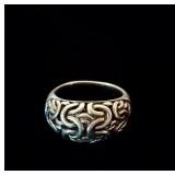 9.3g sterling silver 925 Celtic knot ring Sz 7.75