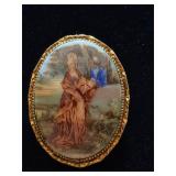 Vintage ceramic brooch
