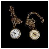 Lot of 2 Ever Swiss pendant pocket watches