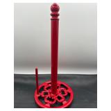 Metal red paper towel holder