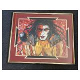 Henri Peter signed Native American art print