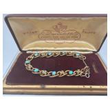 Antique gold filled bracelet 1 seed pearl missing