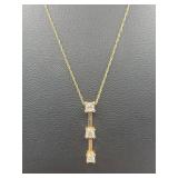 10K gold necklace with diamond pendant