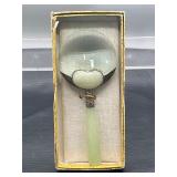 Vintage jade handled magnifying glass