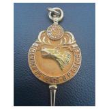 10K gold member 25 year elk pendant