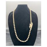 Vintage climbing monkey carved beaded necklace