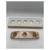 Onyx & marble candle holders