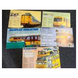 Vintage paper train models