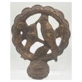 Antique metal bird finial