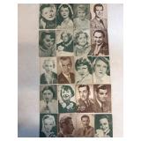 Vintage Hollywood movie star portrait cards