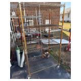 Rusty rolling metal shelf