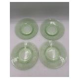 Green depression saucers
