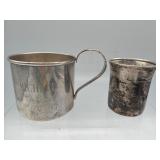 80.3 g Lunt Sterling silver cup and shot glass