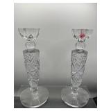 Vintage Shannon lead crystal candle holders
