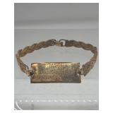 Antique gold filled over Sterling bracelet