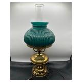 Antique brass oil lamp electrical