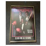 Michael Jordan, Payton & Dawson framed poster