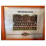 Framed 1985 Chicago Bears team picture